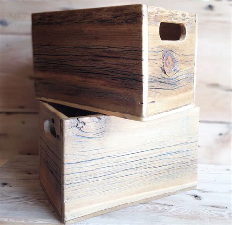 reclaimed wood storage box with metal frame|Reclaimed Wood Box .